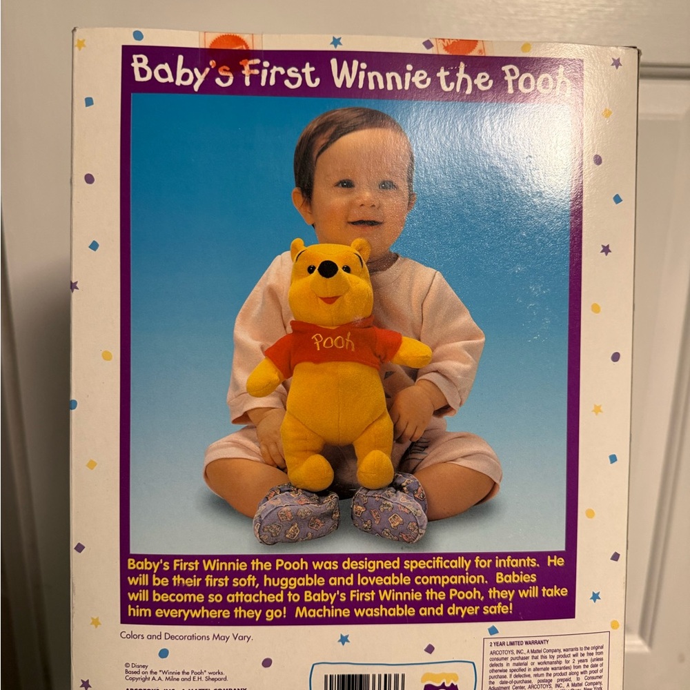 VINTAGE Baby's First Winnie the Plush Toy - Yellow and Red - Picture 2 of 2